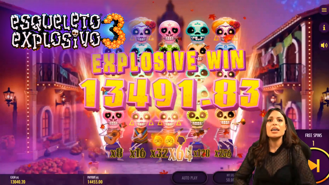 Explosive Win Alert! 293X on Esqueleto Explosivo 3